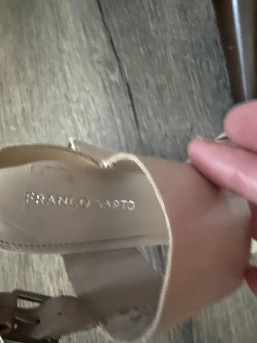 Franco Sarto SZ 7M cream and light tan 4” wedge. Worn once. Great condition